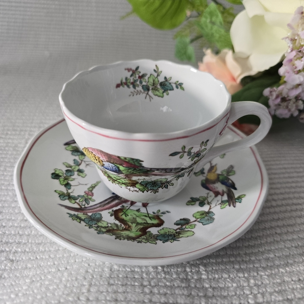 Vintage SPODE Copeland Late Chelsea Birds Cup and Saucer